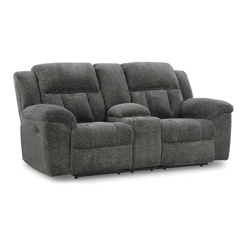 Divanetto reclinabile doppio Signature Design by Ashley Frohn con console - 80L x 40P x 42A