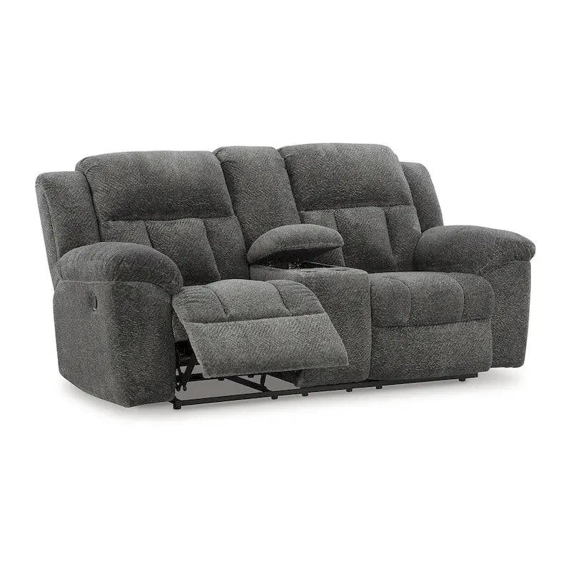 Divanetto reclinabile doppio Signature Design by Ashley Frohn con console - 80L x 40P x 42A