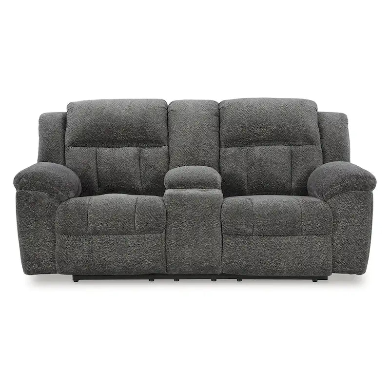 Divanetto reclinabile doppio Signature Design by Ashley Frohn con console - 80L x 40P x 42A