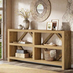 Console da 71" con 3 ripiani, tavolino da divano in stile industriale
