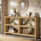 71 Long Console Table with 3 Tiers Storage, Industrial Sofa Table