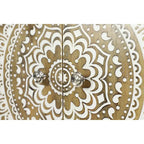 Wood Floral Intricately Carved 1 Shelf and 2 Doors Room Cabinet - Brown - Roche River Decor