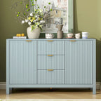 47.2" Sideboard Cabinet - White Wave Pattern - 3 Drawers