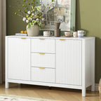 47.2" Sideboard Cabinet - White Wave Pattern - 3 Drawers