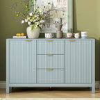 47.2" Sideboard Cabinet - White Wave Pattern - 3 Drawers