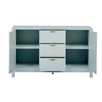 47.2" Sideboard Cabinet - White Wave Pattern - 3 Drawers