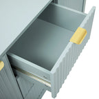 47.2" Sideboard Cabinet - White Wave Pattern - 3 Drawers