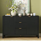 47.2" Sideboard Cabinet - White Wave Pattern - 3 Drawers