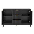 47.2" Sideboard Cabinet - White Wave Pattern - 3 Drawers