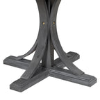 Set da tavolo da pranzo rotondo retrò da 5 pezzi, set da tavolo da pranzo da cucina in stile rustico con gambe del tavolo a cavalletto curve per sala da pranzo