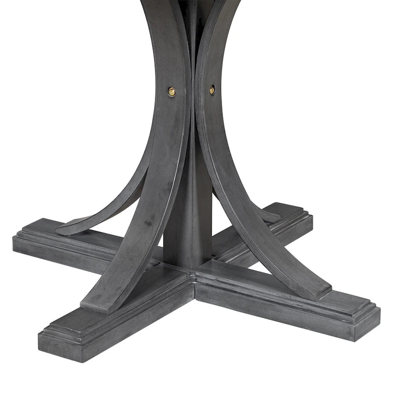Set da tavolo da pranzo rotondo retrò da 5 pezzi, set da tavolo da pranzo da cucina in stile rustico con gambe del tavolo a cavalletto curve per sala da pranzo
