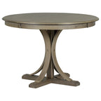 Set da tavolo da pranzo rotondo retrò da 5 pezzi, set da tavolo da pranzo da cucina in stile rustico con gambe del tavolo a cavalletto curve per sala da pranzo