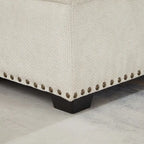 97 Chenille L-Shaped Sleeper Sectional Sofa with Storage Ottoman