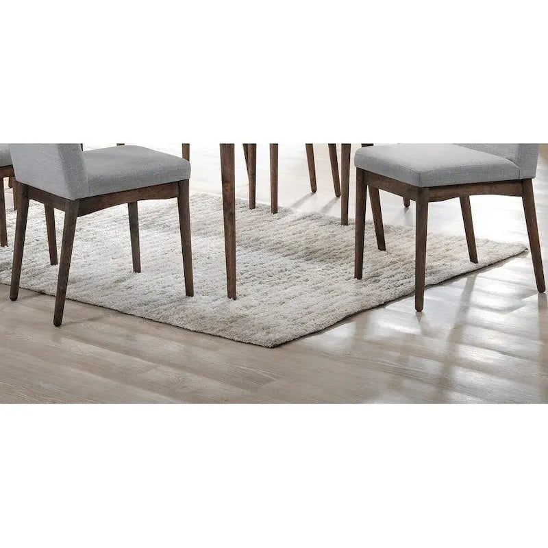 Set di 2 sedie da pranzo Mid-Century con schienale in tessuto e seduta imbottita in schiuma, gambe in legno massello per cucina, sala da pranzo, soggiorno