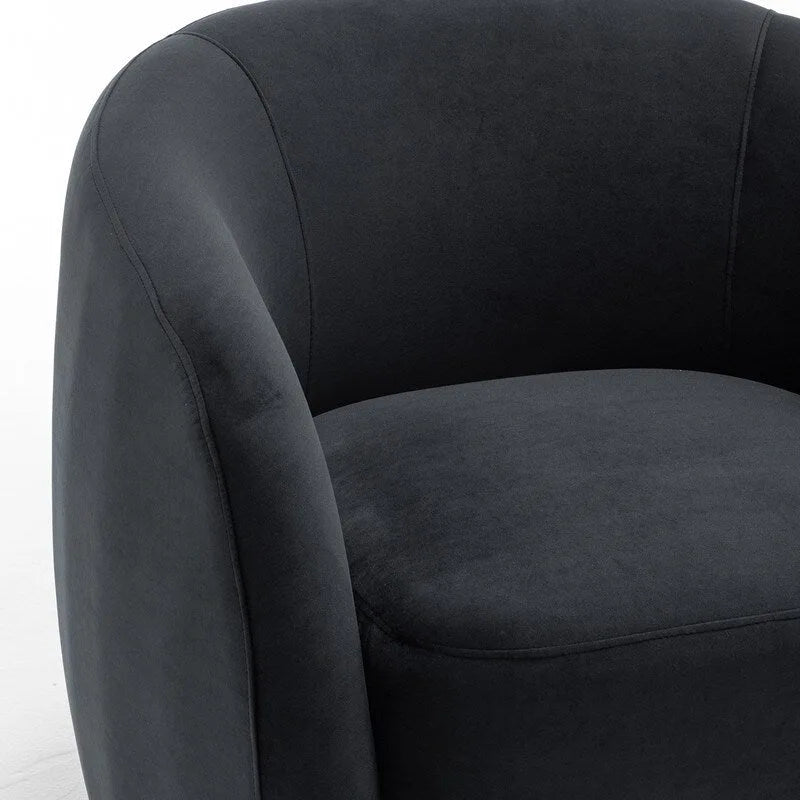 SEYNAR Modern Glam Velvet Upholstered 360 Degree Swivel Accent Armchair Set of 2