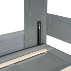 Queen Convertible Murphy Bed with Sofa, 2-in-1 Design, Storage & Dual-Piston Mechanism