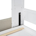 Queen Convertible Murphy Bed with Sofa, 2-in-1 Design, Storage & Dual-Piston Mechanism