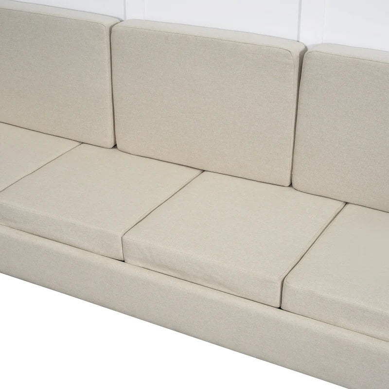 Queen Convertible Murphy Bed with Sofa, 2-in-1 Design, Storage & Dual-Piston Mechanism
