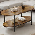 Oval Coffee Table Unique Tea Table 47.2 Mid Century Cocktail Table