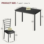 Set da pranzo da 5 pezzi per 4 persone