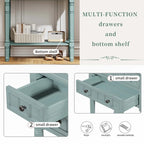 Narrow Console Table with Drawers and Bottom Shelf