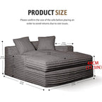 WOWMAX 60 Chaise Lounge Chair, Oversized Chaise Lounge Sofa Soft Short Plush Couch Sofa Bed Sleeper Chair with 2 Throw Pillows