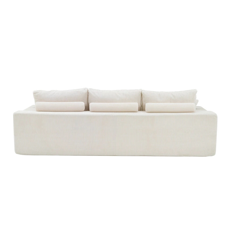 GDFStudio - Olivia Morgan Ultra-Soft Modular 110-Inch L-Shaped Cloud Sofa With No-Assembly, Full-Compression Comfort