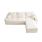 GDFStudio - Olivia Morgan Ultra-Soft Modular 110-Inch L-Shaped Cloud Sofa With No-Assembly, Full-Compression Comfort