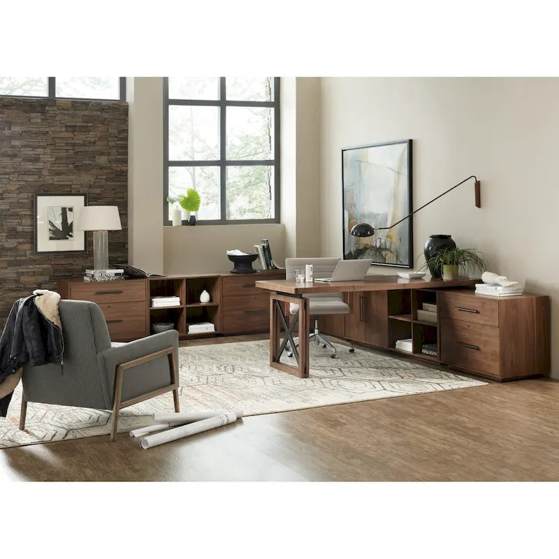 Walnut 2-Drawer Lateral File Cabinet - 32 Inch Wide