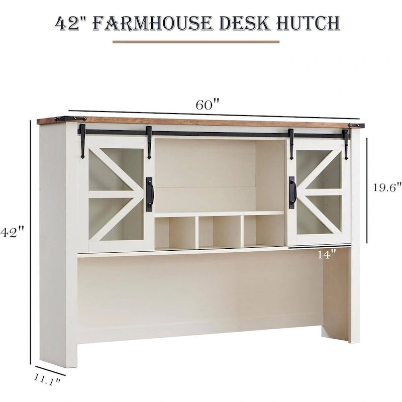 42 Farmhouse Desk Hutch, Only Match Afulyperfllc's Farmhouse Desk