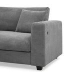 134 Corduroy Sectional Sofa with L-Shaped Cloud Couch and USB Charging & 50 Chaise (330lb Capacity)