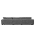 134 Corduroy Sectional Sofa with L-Shaped Cloud Couch and USB Charging & 50 Chaise (330lb Capacity)