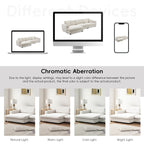 134 Corduroy Sectional Sofa with L-Shaped Cloud Couch and USB Charging & 50 Chaise (330lb Capacity)