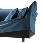 120 Chenille L-Shaped Sectional with Convertible Ottoman & 2 Pillows and 3-Seater Cloud Couch