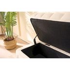 49.21Wide Velvet Storage Soft Bench for Living Room, Entryway and Bedroom