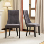 Set di 2/4 sedie da pranzo Costway con schienale alto e canali orizzontali