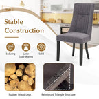 Set di 2/4 sedie da pranzo Costway con schienale alto e canali orizzontali