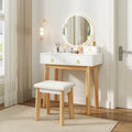 Costway Vanity Makeup Table Touch Screen 3 Lighting Modes Dressing - See Details