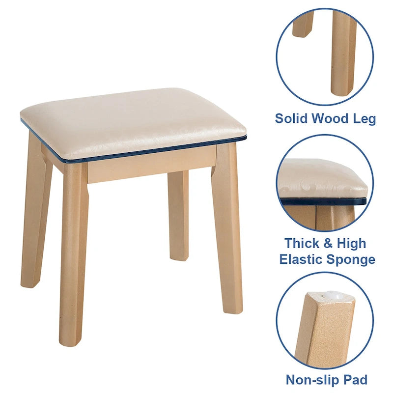 Costway Vanity Makeup Table Touch Screen 3 Lighting Modes Dressing - See Details