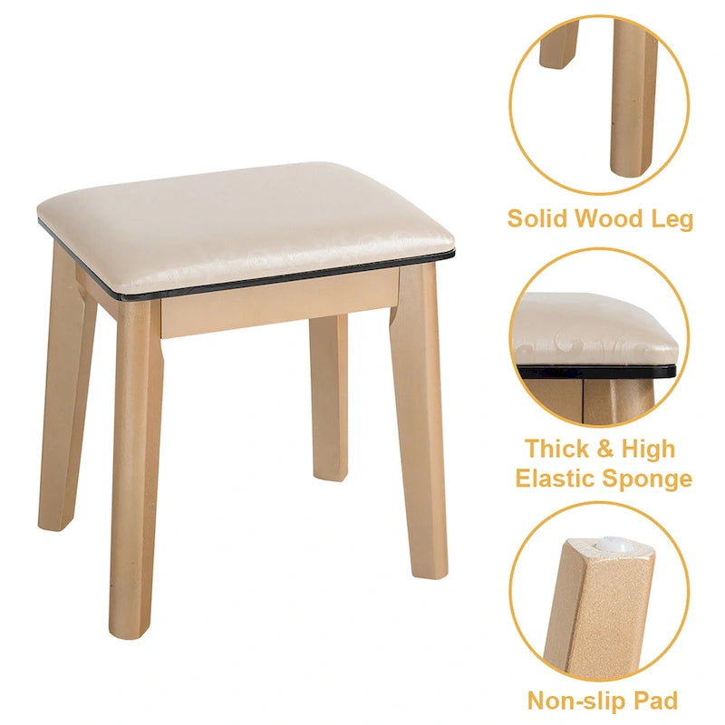 Costway Vanity Makeup Table Touch Screen 3 Lighting Modes Dressing - See Details
