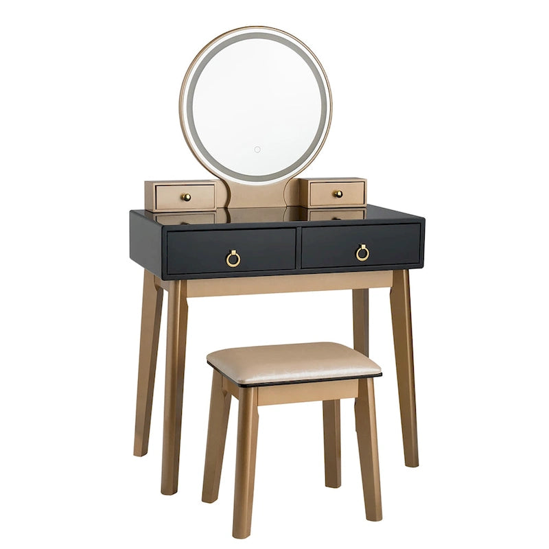 Costway Vanity Makeup Table Touch Screen 3 Lighting Modes Dressing - See Details