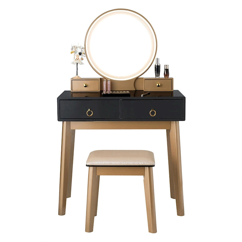 Costway Vanity Makeup Table Touch Screen 3 Lighting Modes Dressing - See Details