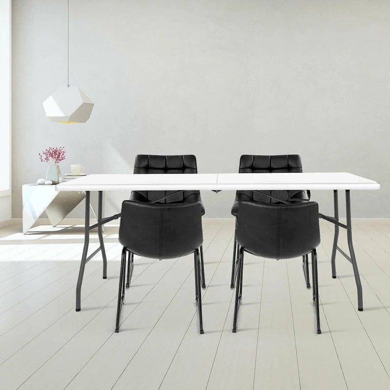 Costway Tavolo Pieghevole 180cm Portatile Plastica per Interni ed Esterni da Picnic per Feste