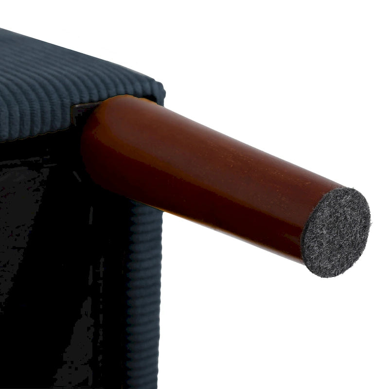 Poltrona accent imbottita con schienale regolabile e pouf contenitore coordinato