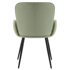 Set of 4 Cat-Scratch Resistant Dining Chairs with Gold Metal Legs