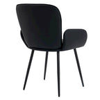 Set of 4 Cat-Scratch Resistant Dining Chairs with Gold Metal Legs