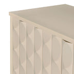 Modern 4-Door Sideboard with Convex Pattern Doors & 2 Silver Handle