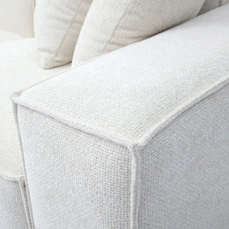 Mindy Chenille Basketweave Modular Sectional - 115.3W x 70D x 28.2H