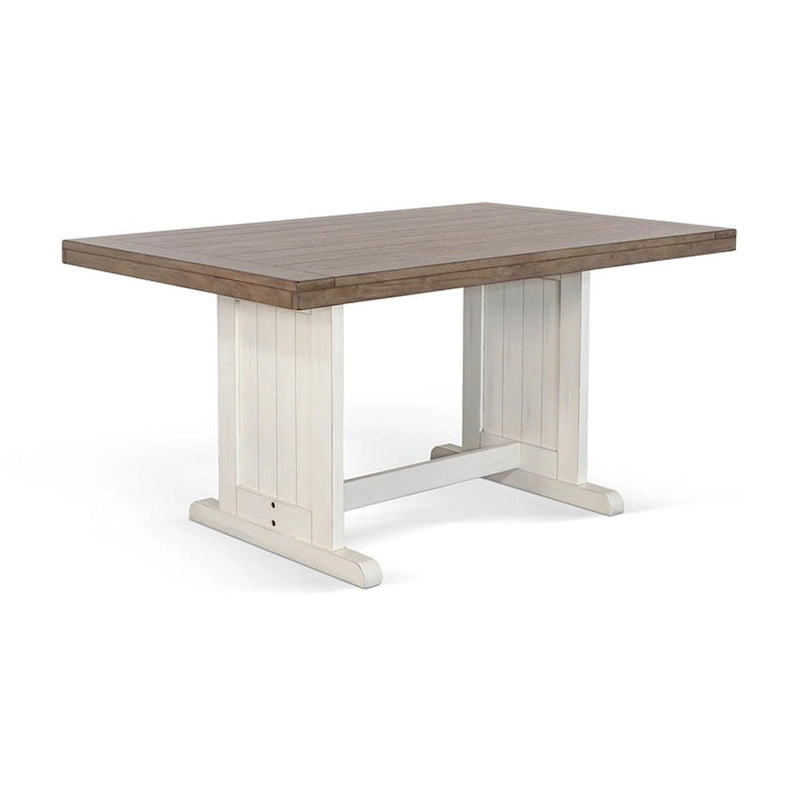 Sime 4pc Corner Breakfast Nook Set, White Brown Dining Table and Bench