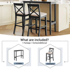 3-Piece Dining Table and Chair Set, Small Counter Height Table and Chair Set with Kitchen Breakfast Nook and 2 Chairs